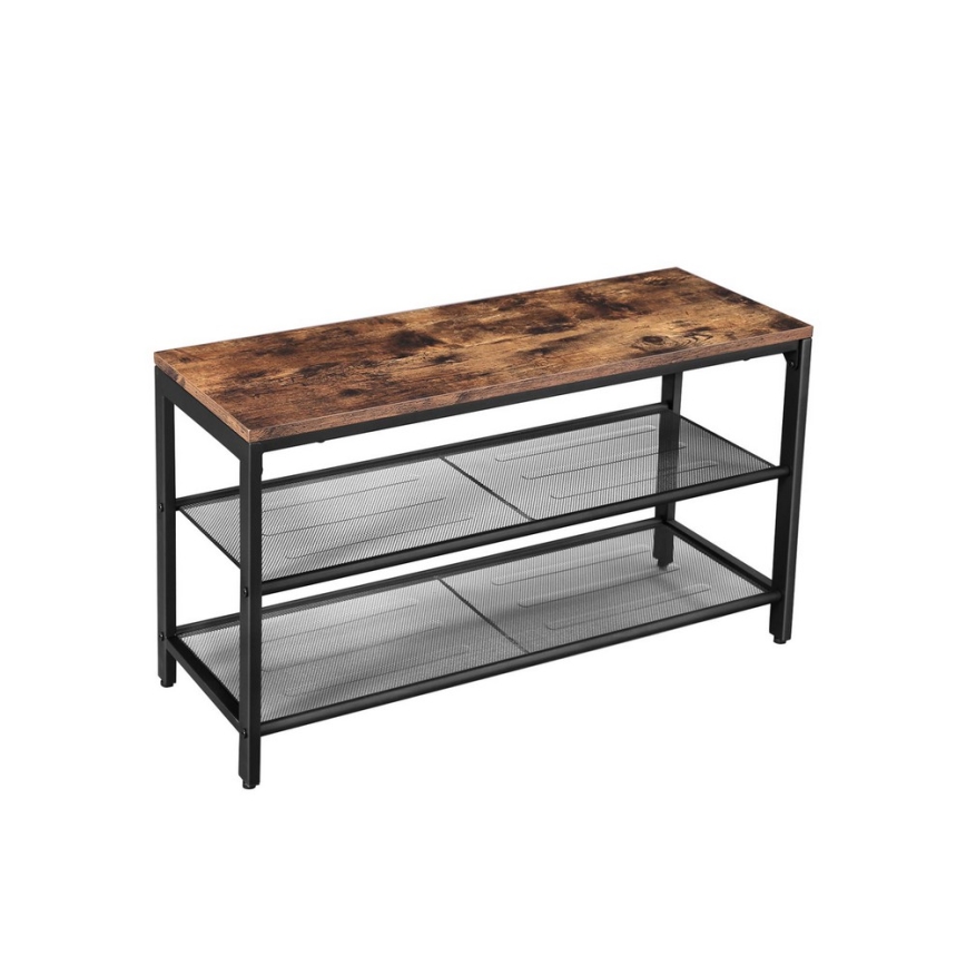 Skoskåp DAVOR brun/svart