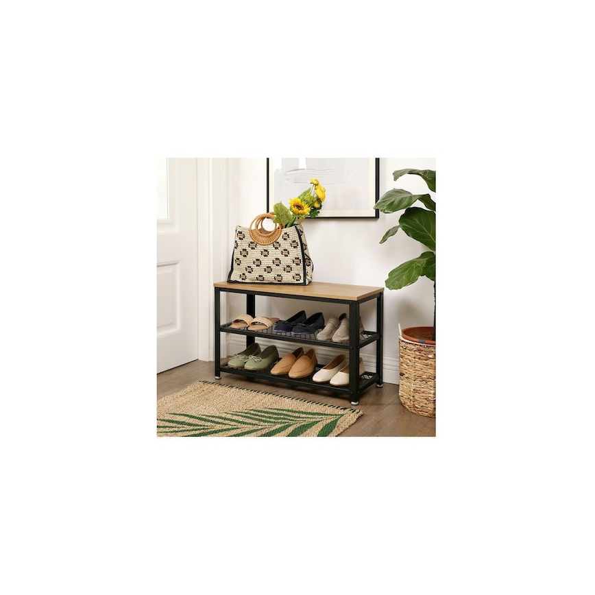 Skoskåp DAVOR brun/svart