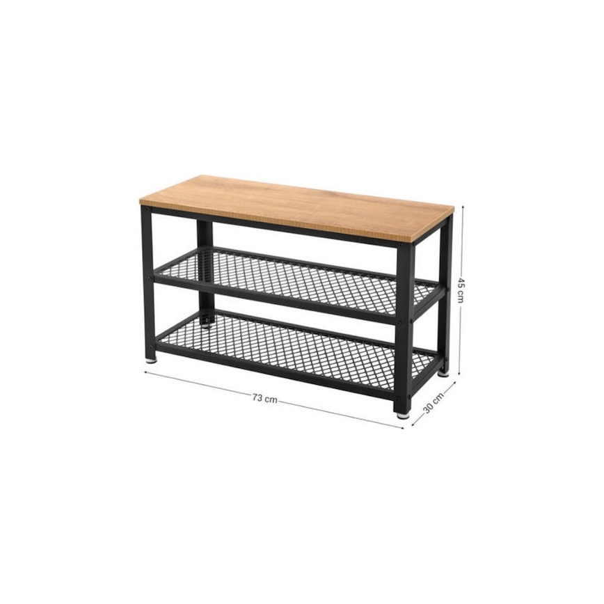 Skoskåp DAVOR brun/svart