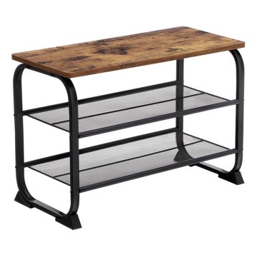 Skoskåp DAVOR brun/svart