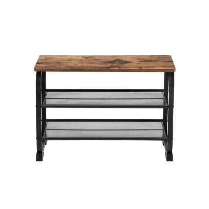 Skoskåp DAVOR brun/svart