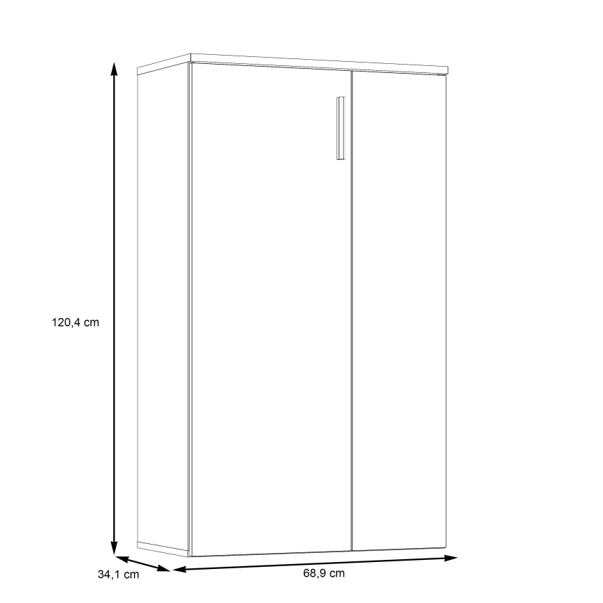 Skoskåp ETON sonoma-ek/vit