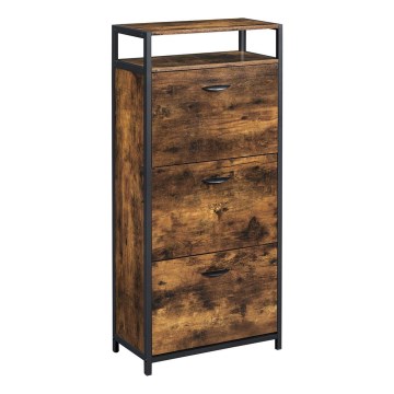 Skoskåp FIRA brun/svart