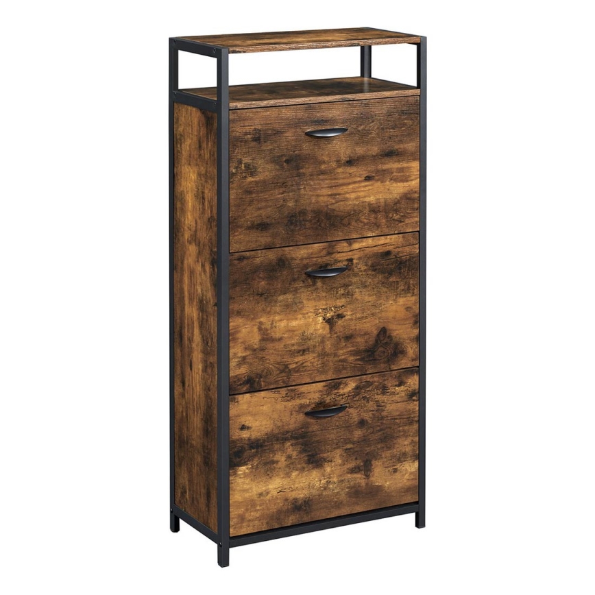 Skoskåp FIRA brun/svart