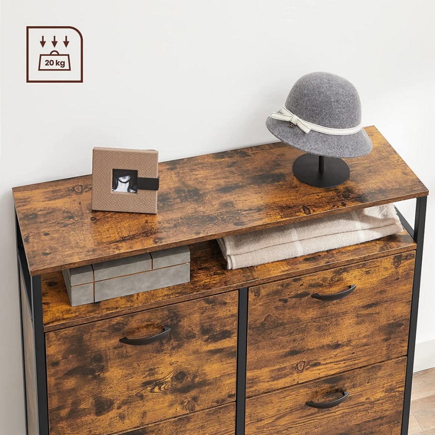 Skoskåp FIRA brun/svart