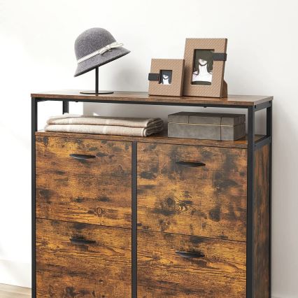 Skoskåp FIRA brun/svart