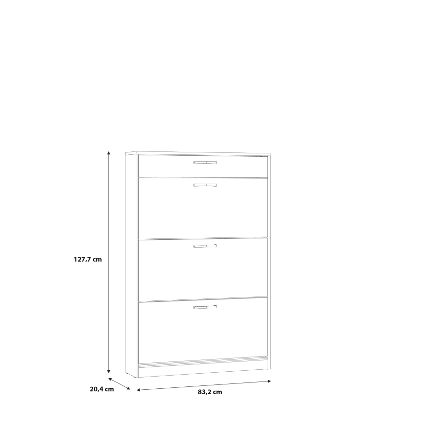 Skoskåp KAVI i artisan-ek