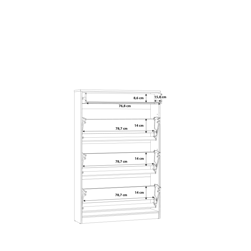 Skoskåp KAVI i artisan-ek