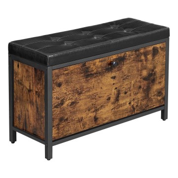 Skoskåp VOREN brun/svart