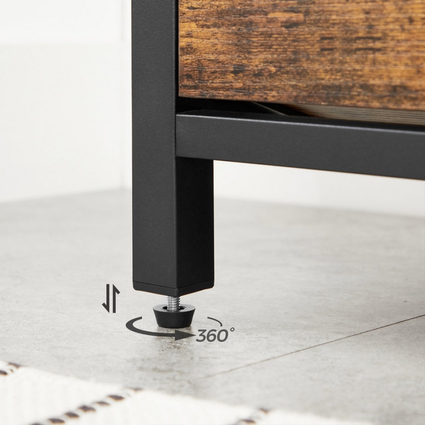 Skoskåp VOREN brun/svart