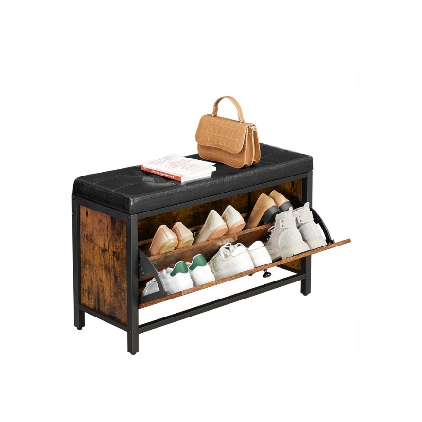 Skoskåp VOREN brun/svart