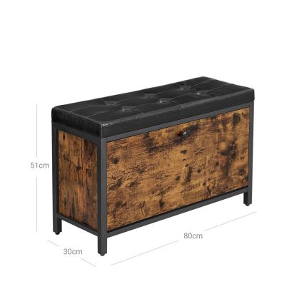 Skoskåp VOREN brun/svart