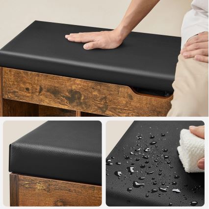 Skoskåp VOREN brun/svart