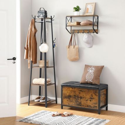 Skoskåp VOREN brun/svart