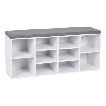 Skoskåp VOREN vit/grå