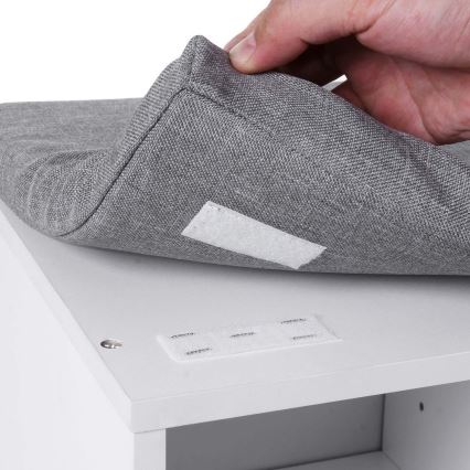 Skoskåp VOREN vit/grå