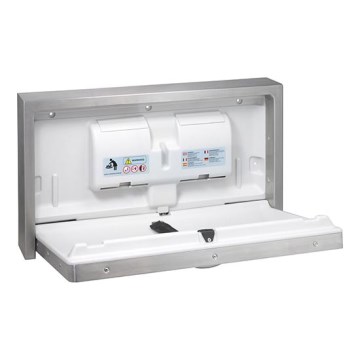 Skötbord 90x52 cm rostfritt stål/silver