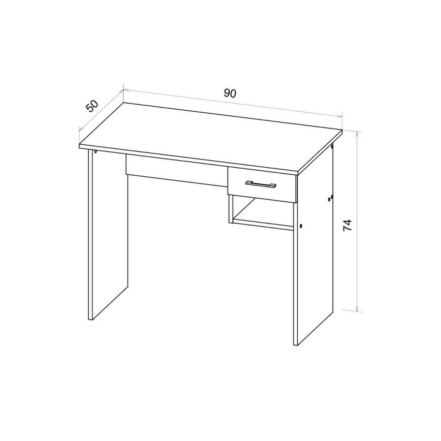 Skrivbord RICO ek artisan/grå