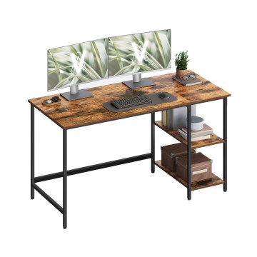 Skrivbord SOLEA 140x60 cm brun/svart