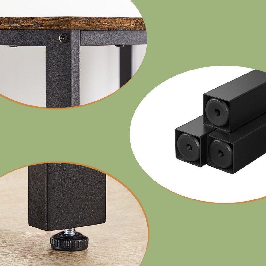 Skrivbord SOLEA brun/svart