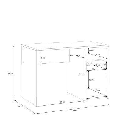 Skrivbord URO artisan-ek/vit