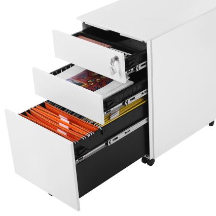 Skrivbordspedestal SECURIO vit