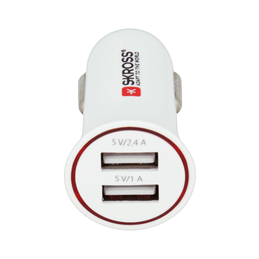 SKROSS DC27 - Billaddare 2xUSB/3400mA/12-24V/5V