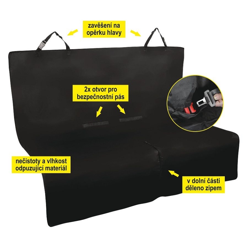 Skyddstäcke för bil för hund 140x140 cm