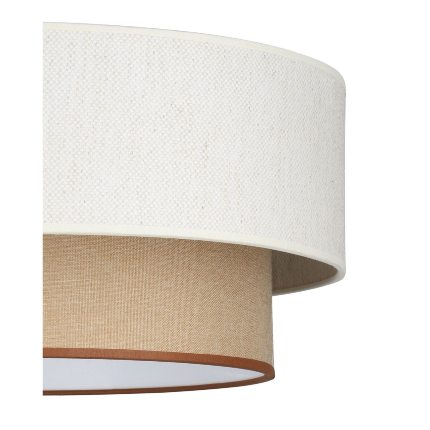 Sladdpendel NATIA 1xE27/60W/230V Ø 45 cm vit/brun