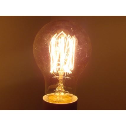 Slitstark dekorativ ljusreglerad glödlampa SCROBB A19 E27/60W/230V 2200K