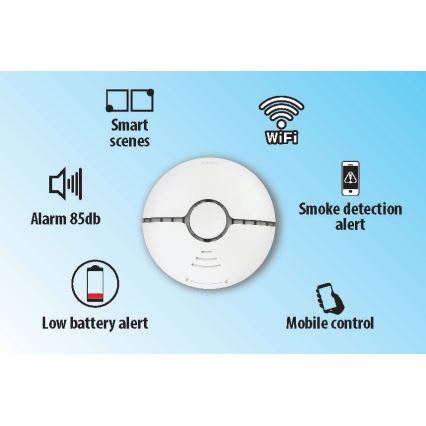 Smart brandalarm 2xAAA Wi-Fi Tuya