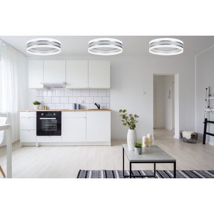 LED Dimbart taklampa SMART CORAL LED/24W/230V Wi-Fi Tuya vit + fjärrkontroll