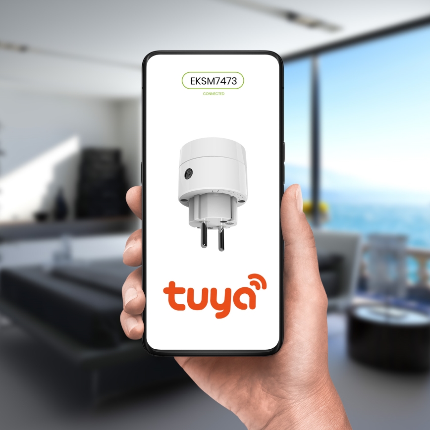 Smart eluttag 2300W/230V/10A Wi-Fi Tuya
