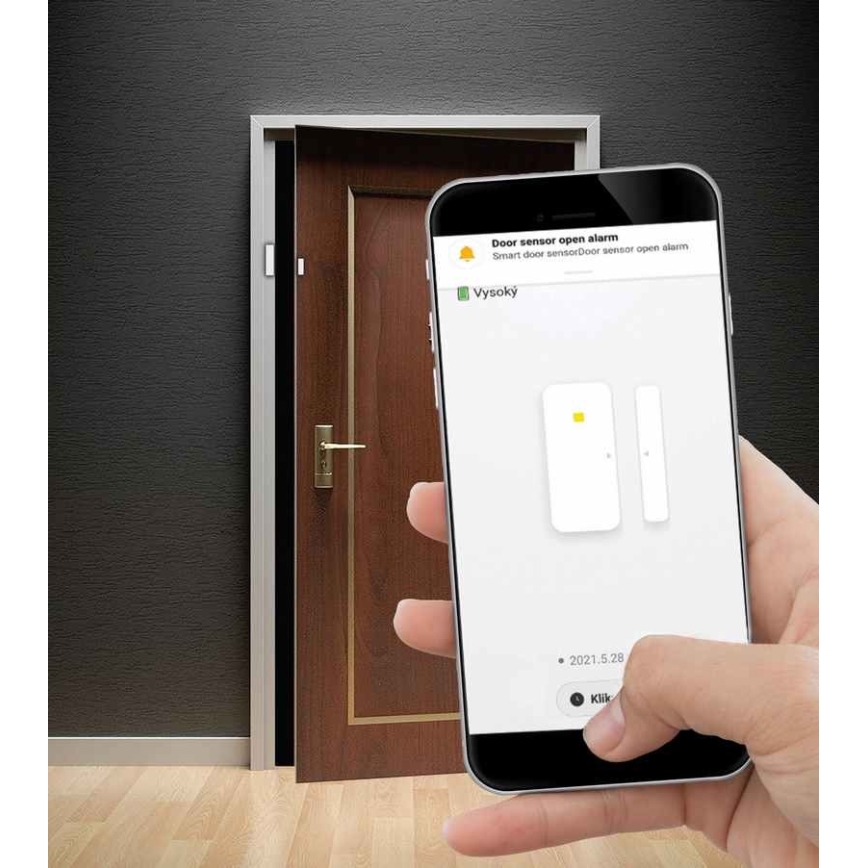 Smart fönster- och dörrsensor 2xAAA Wi-fi Tuya