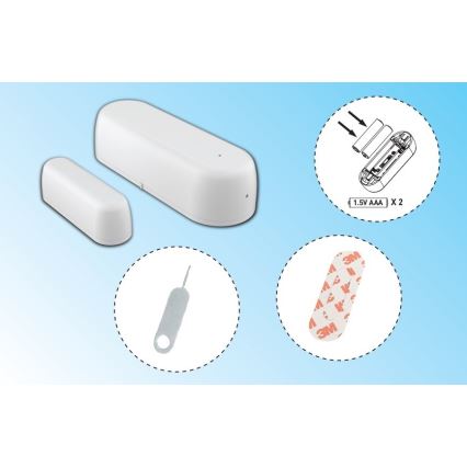 Smart fönster- och dörrsensor 2xAAA Wi-fi Tuya