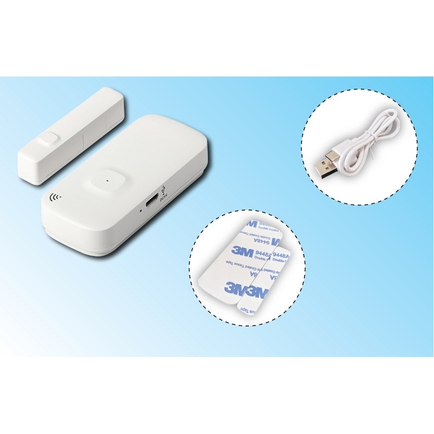 Smart fönster- och dörrsensor 3,7V 500 mAh Wi-Fi Tuya
