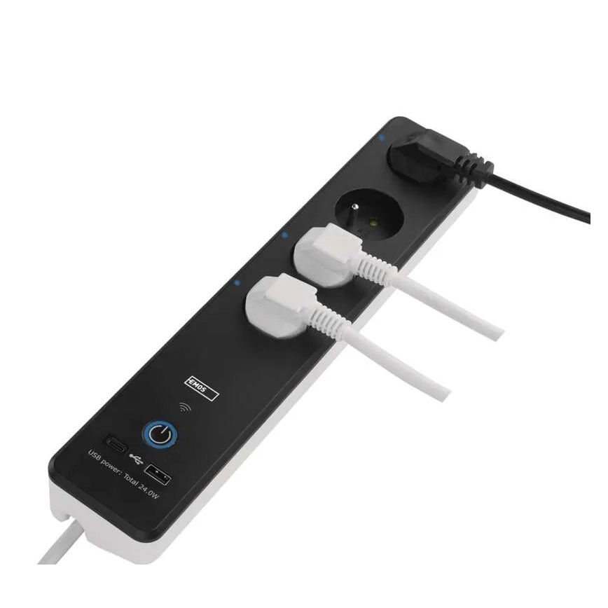 Smart förlängningssladd med strömbrytare GoSmart 4Z + 1xUSB-A + 1xUSB-C 2 m Wi-Fi Tuya