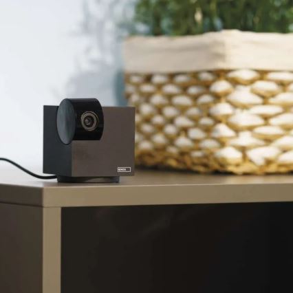 Smart inomhus roterande kamera med rörelsesensor GoSmart 5V Wi-Fi Tuya svart