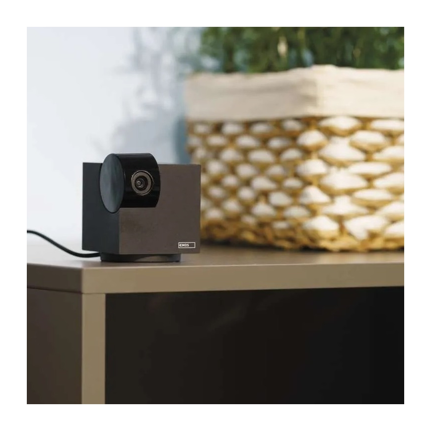 Smart inomhus roterande kamera med rörelsesensor GoSmart 5V Wi-Fi Tuya svart