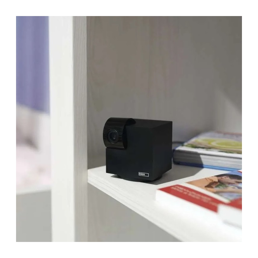 Smart inomhus roterande kamera med rörelsesensor GoSmart 5V Wi-Fi Tuya svart