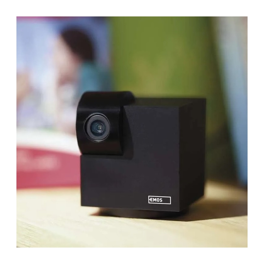 Smart inomhus roterande kamera med rörelsesensor GoSmart 5V Wi-Fi Tuya svart