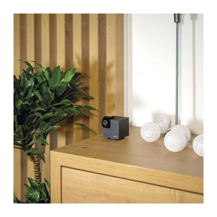 Smart inomhus roterande kamera med rörelsesensor GoSmart 5V Wi-Fi Tuya svart