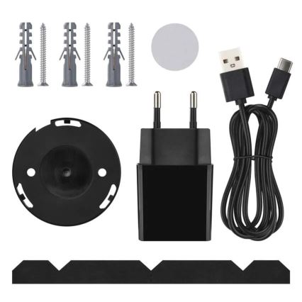 Smart inomhus roterande kamera med rörelsesensor GoSmart 5V Wi-Fi Tuya svart