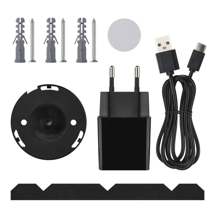 Smart inomhus roterande kamera med rörelsesensor GoSmart 5V Wi-Fi Tuya svart