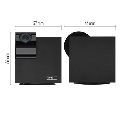 Smart inomhus roterande kamera med rörelsesensor GoSmart 5V Wi-Fi Tuya svart