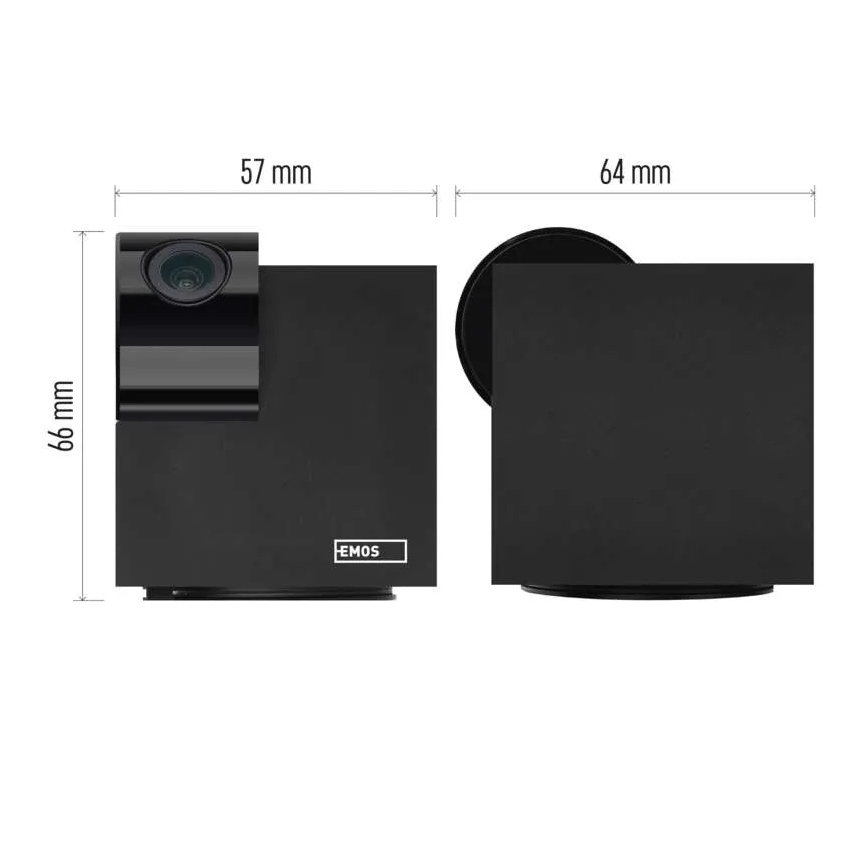 Smart inomhus roterande kamera med rörelsesensor GoSmart 5V Wi-Fi Tuya svart