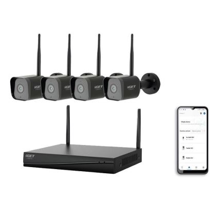 Smart kamera system + 4x kamera med sensor 2K+ 12V IP65 Wi-Fi