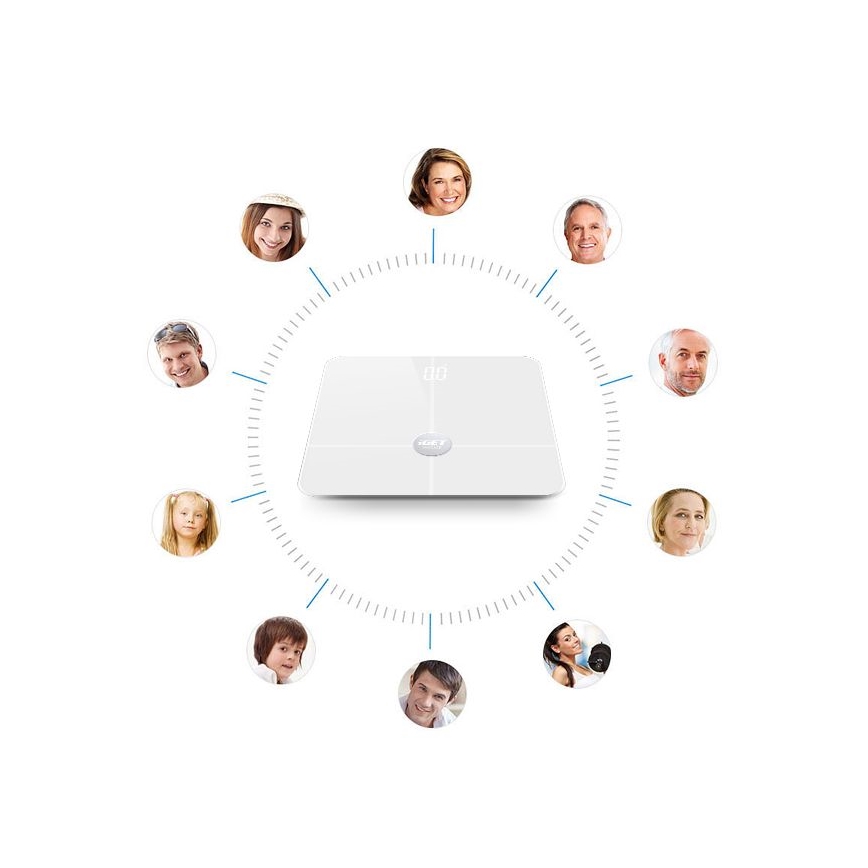 Smart personlig våg 3xAAA Bluetooth