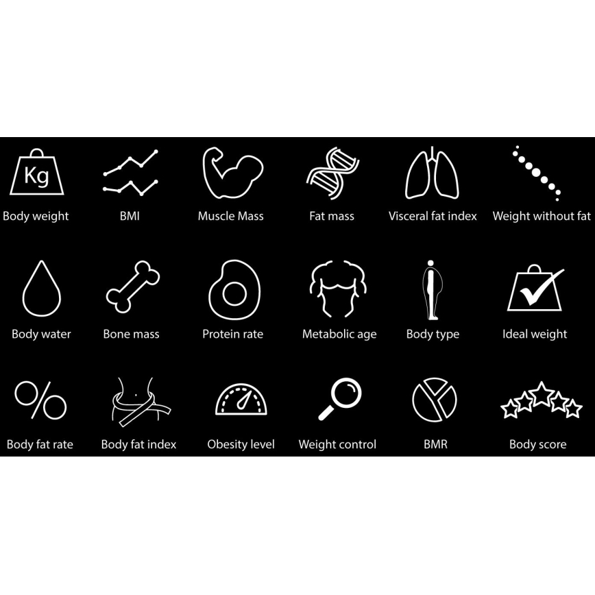 Smart personlig våg 3xAAA Bluetooth