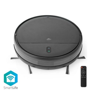 Smart robotdammsugare med mopp 28W/2500 mAh Wi-Fi svart + fjärrkontroll